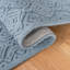 Tapis bleu en laine / coton touffeté à la main Thermia-2067023735