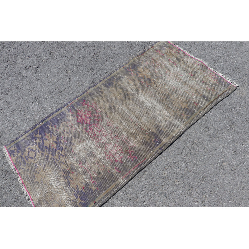 Tapis de couloir turc rétro tissé à la main avec un design bohémien idéal pour les couloirs et les petits espaces rehaussant la décoration intérieure unique