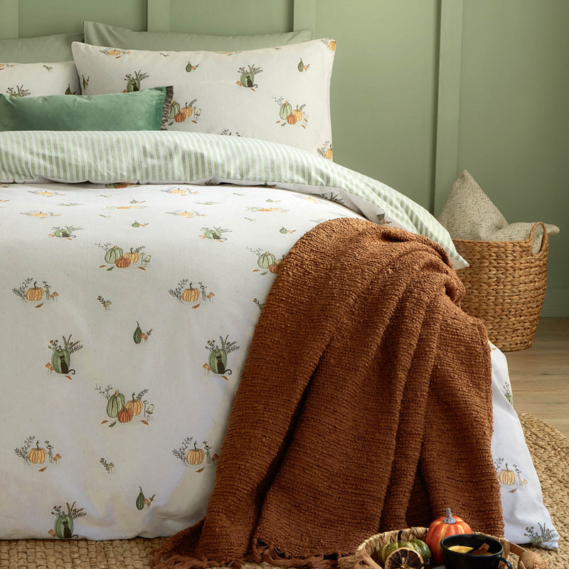 Cotton Abstract Duvet Cover Set with Pillowcases, Kingsize Duvet Cover Set + 2 King Pillowcases