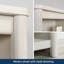 Bibliothèque à 5 tablettes avec tablettes réglables et gestion des câbles, solution de rangement blanche peu encombrante pour la maison ou le bureau.