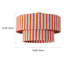 Ventilateur de plafond Tavi 20'' style bohème avec éclairage et télécommande, 4 lumières, structure en corde de papier orange et blanche, idéal pour le salon, la chambre ou la salle à manger.-130807085