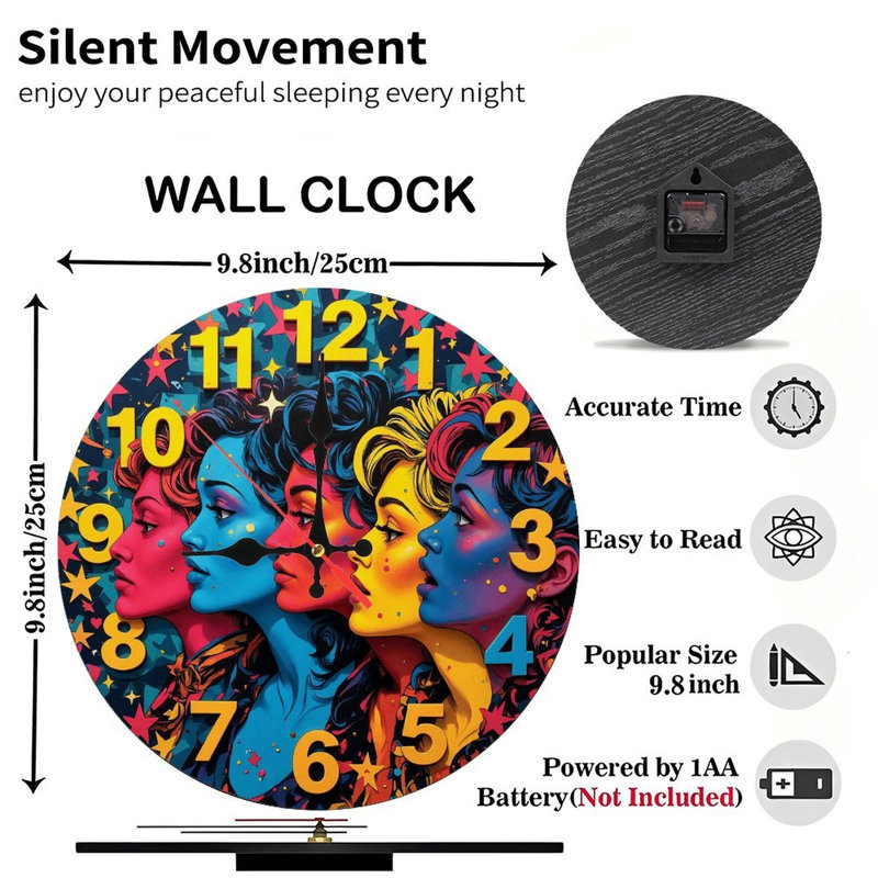 Horloge murale Pop Art