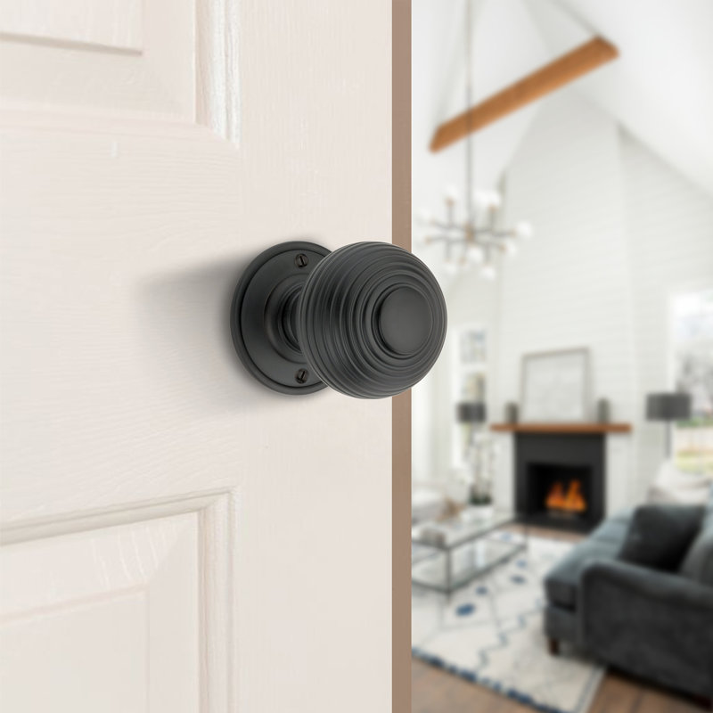 Beehive Large 60mm Mortice Door Knob Matt Black