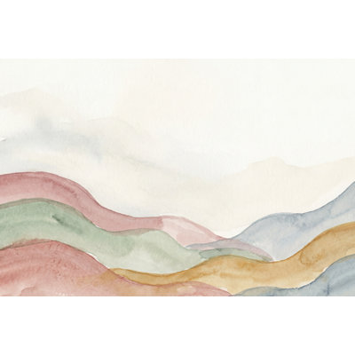Papier peint à l'aquarelle avec pastel Hills