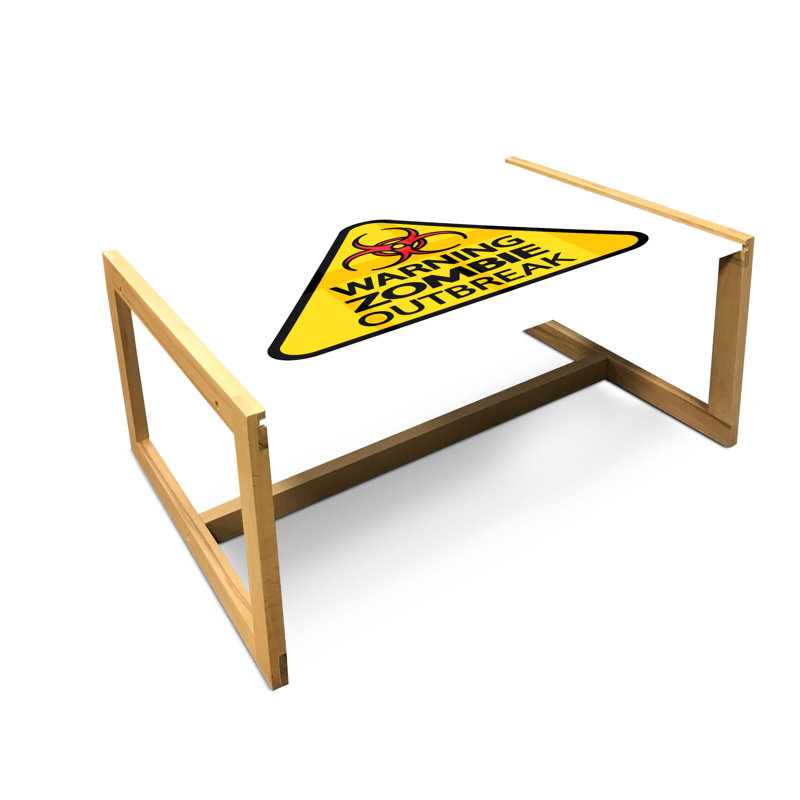 Brandy Sled Coffee Table, 40cm H x 91cm W x 62cm D