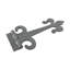 Charnière de sangle fleur de lis en fer forgé de porte