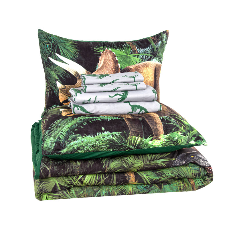 Dinosaur Forest Organic Microfiber 4 - Piece