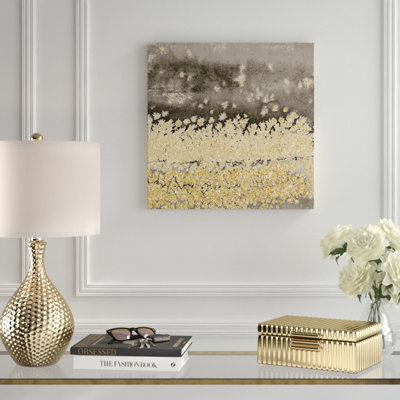« gold vents square ii », reproduction de peinture à l’aquarelle sur toile