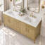Freestanding Standard Double Vanity Bathroom Vanity With Marble Top