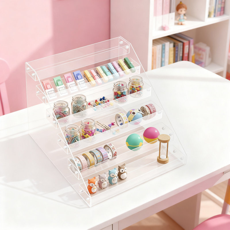 Mellinger Acrylic 6 Compartment Makeup Organizer