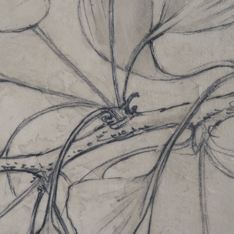 «Winrey Shadows II» par Studio, reproduction d'art encadrée à la main sur toile, Toile encadrée Ginkgo Shadows II