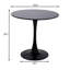 Base de table ronde noire de style tulipe, conception élégante, fabrication robuste, utilisation polyvalente, idéale pour les espaces de salle à manger modernes