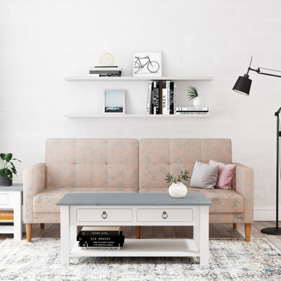Embry Solid Wood Four Leg Coffee Table with Storage