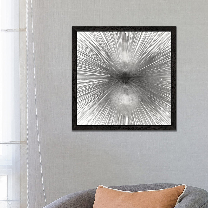 Radiant Silver by Abby Young - Print on Canvas, 66.04 cm H x 66.04 cm W x 3.175 cm D, Black Framed Canvas