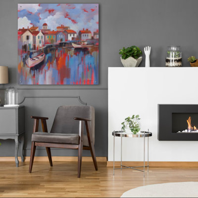  «Seaport Village» par Silvia Vassileva, art mural en verre acrylique