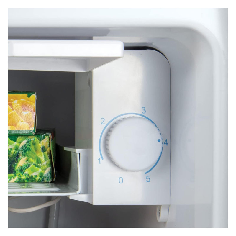 1.6 Cu.Ft Energy-Efficient Compact Refrigerator With Freezer – Sleek Single-Door Design, Convenient Slide-Out Glass Shelves, Perfect For Small Spaces In Homes, Offices & Dorms,Platinum