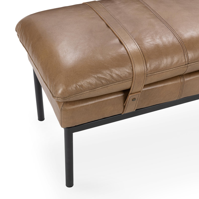 Banc en cuir fleur Eliah