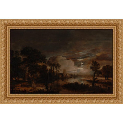 Moonlit Landscape with a View of the New Amstel River and Castle Kostverloren