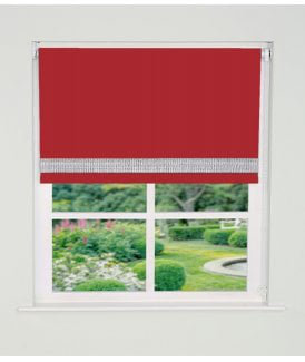 Semi Sheer Roller Shade, Red, 100cm W x 165cm L