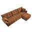 Ensemble de canapé 3 places Burnt Orange, bois massif, design moderne pour espaces polyvalents