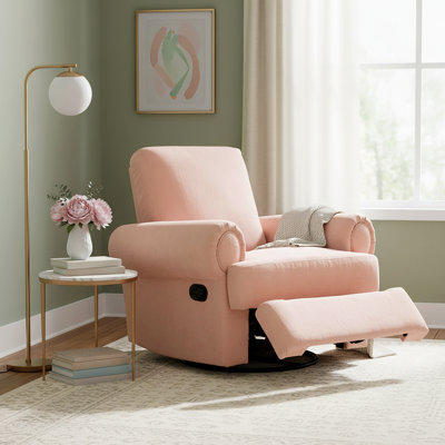 Claverton Manual Swivel Rocker Recliner With Chenille Upholstery by Ebern Designs