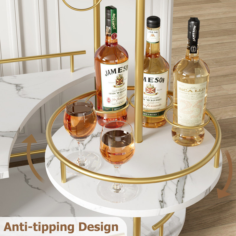 Cubbindall Metal Bar Cart