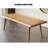 Brown Rectangular Solid Wood Dining Table-1379007475