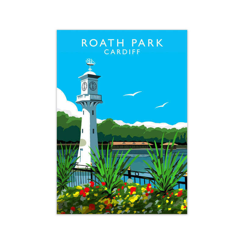 Roath Park Cardiff by Richard O'Neill - Print, 84.1cm H x 59.4cm W x 3cm D, Unframed