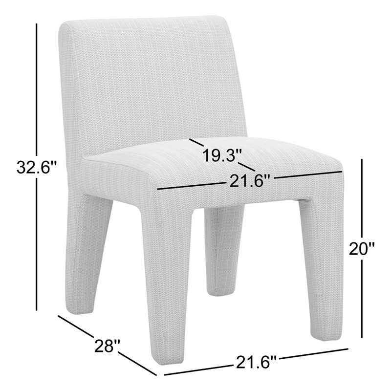 Verona Outdoor Dining Side Chair, White