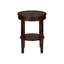 Table d'appoint à 2 niveaux, brun, chambre et salon avec placage de rangement pratique et beaucoup d'espace