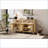 Sideboard, Bohemian Rattan Buffet with Adjustable Shelves, No-Handle Push-to-Open, Natural for Living &amp; Dining | Solid Wood+MDF-200725517