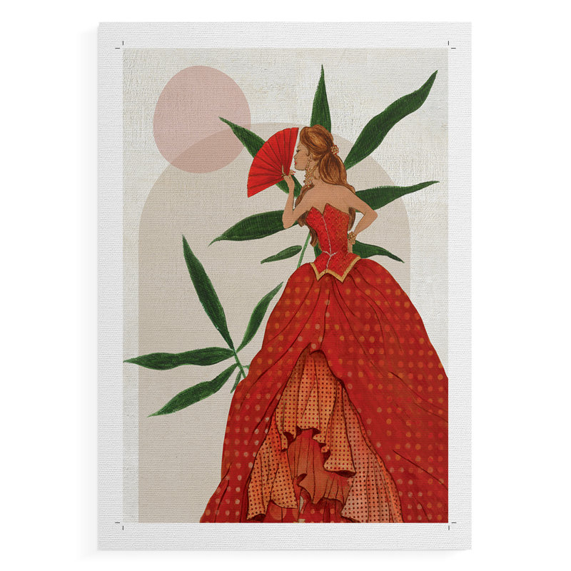 Vestido Rojo II - Impression sur toile seulement - NON-CADRE, H 18 po x l 12 po