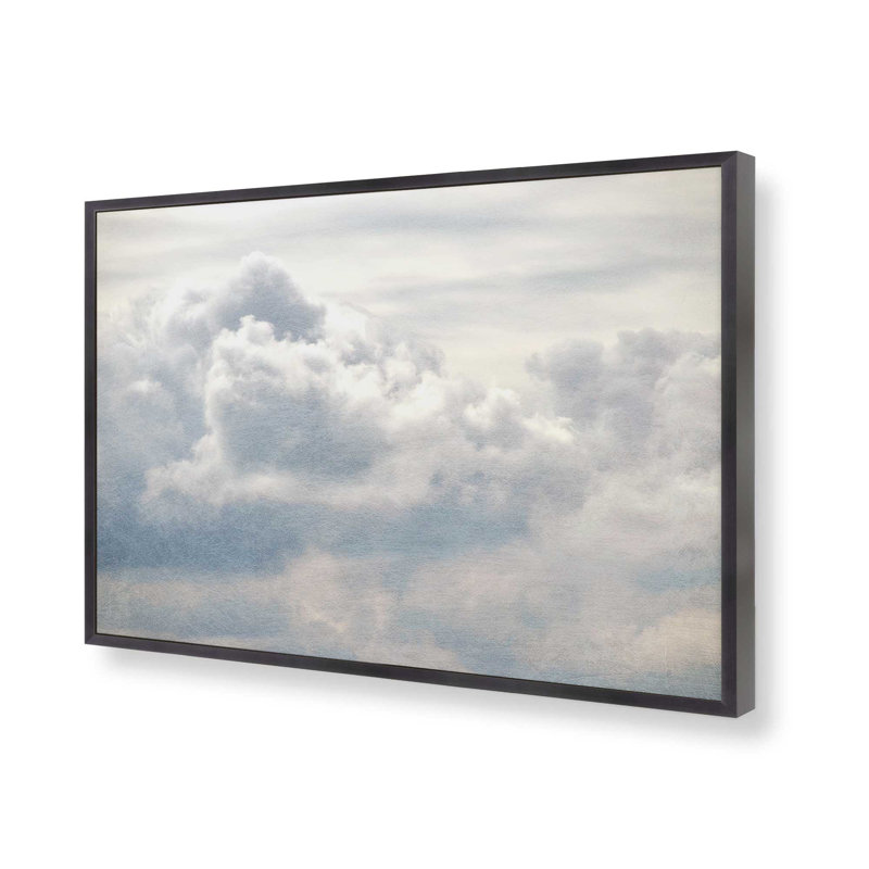 Un voyage dans le ciel, H 12,25 po x l 15,25 po, Encadrement ouvert, zinc vieilli