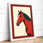 Portrait of Red Horse Modern - Framed Print-2072959687-2072959685