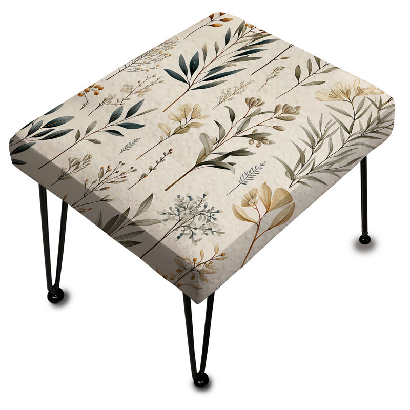 Botanical Sketched - Plants Rectangle Ottoman
