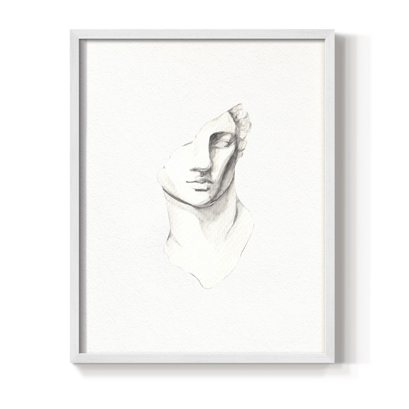 Reproduction encadrée rétro Vintage III - bois massif, H 15 po x l 12 po, Blanc