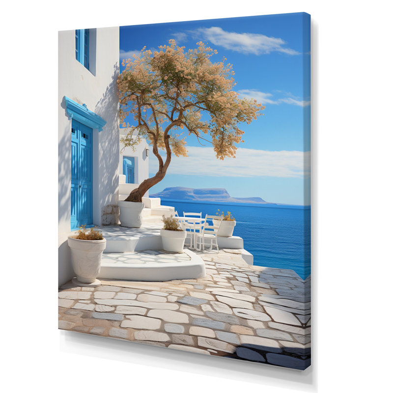 Grèce, Grèce, Cycladic Harmony III - Grèce, art mural, H 20 po x l 12 po x P 1 po