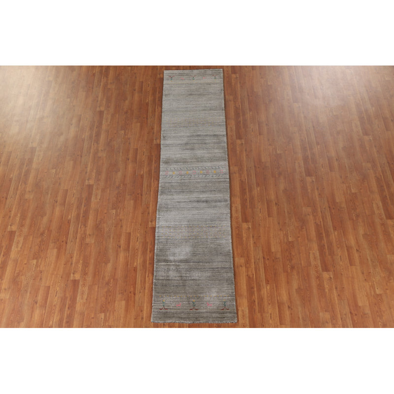 Tapis vert et gris Gabbeh
