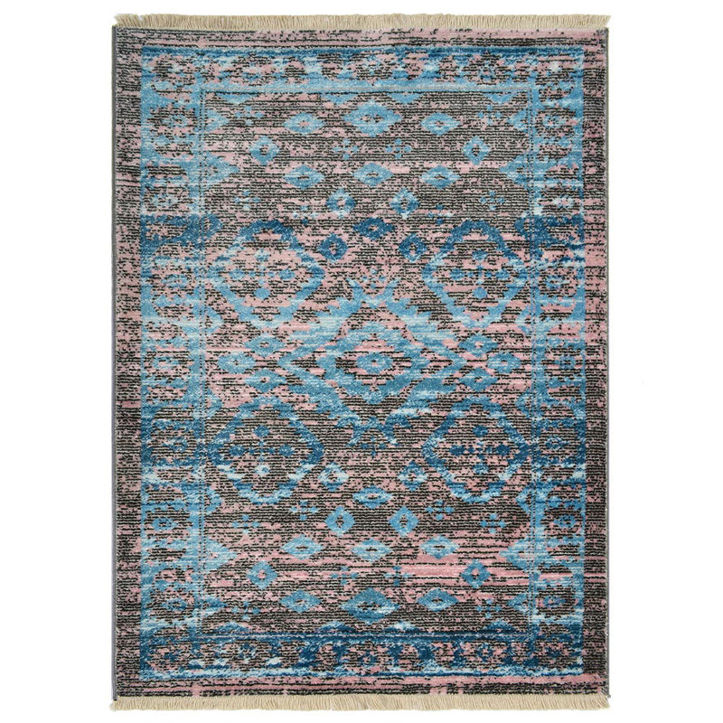 Crayton Machine Made Polyester Area Rugs - Rectangle, Brown Color, Oriental Design, Low Pile Machine Made Area Rugs for Living Room, Bed Room