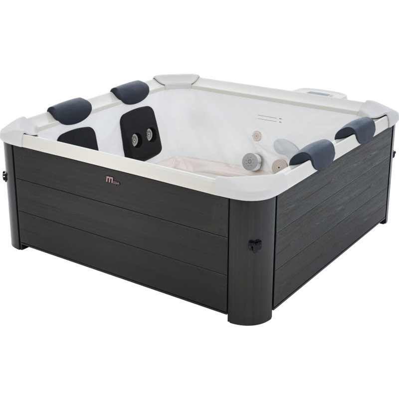 MSpa Oslo 4-6 Person Portable Hot Tub - 13A Plug & Play Carbon-Grey, Brown