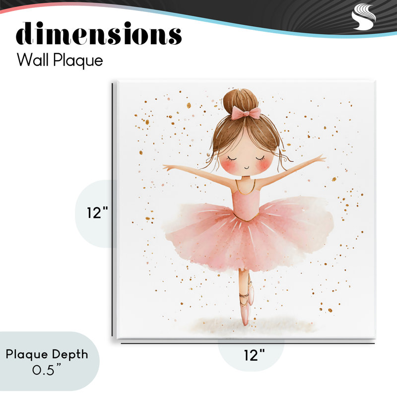 Plaque murale Sweet Ballerina Pose, design par Creative Studio
