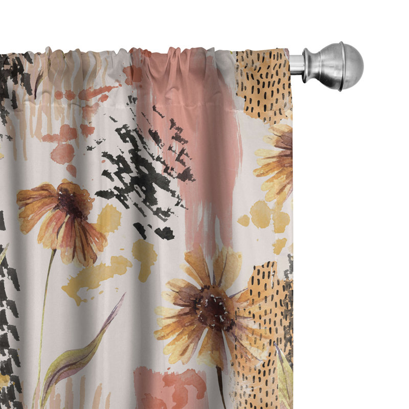 Semi Sheer Curtain Pair, 28" W x 63" L