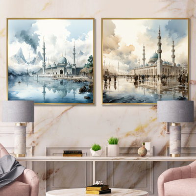Ensemble de 2 impressions sur toile «Mosquée»