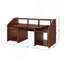 Bureau de musique rectangulaire avec 2 compartiments ouverts, cerisier