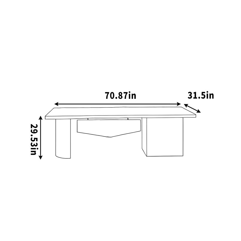 Planche large en bois massif multicouches, H 29,53 po x l 70,87 po x P 31,5 po