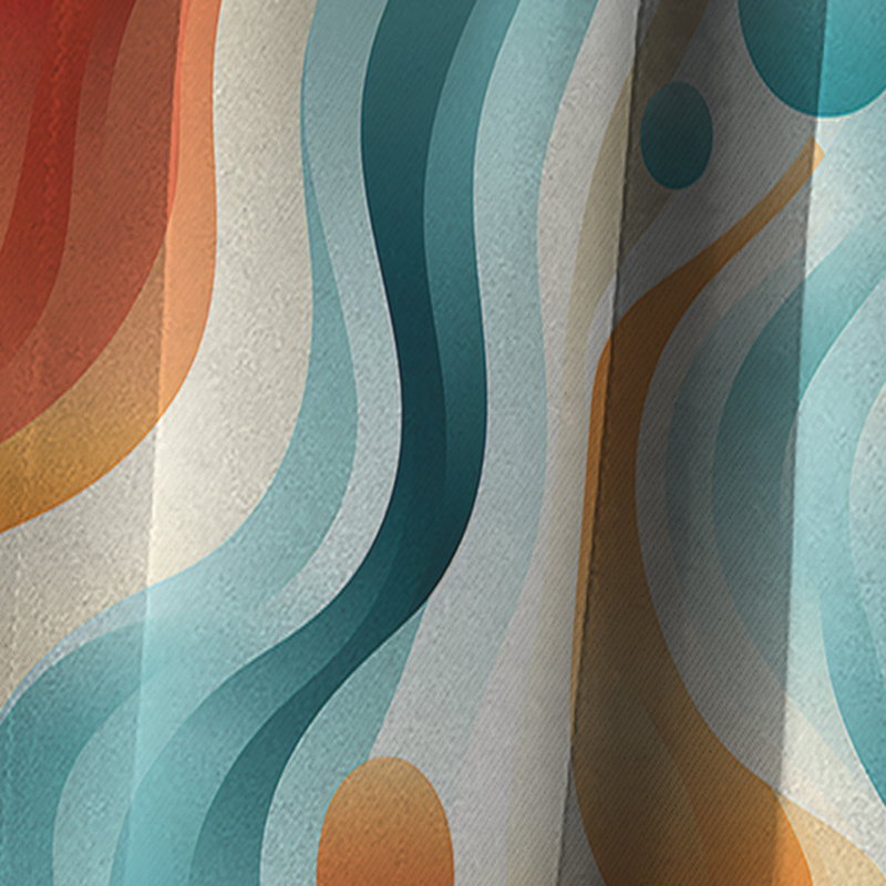 Minimalist Abstraction IV - Rideau abstrait - Rideau occultant à formes géométriques - 1 panneau, L 52 po x L 90 po