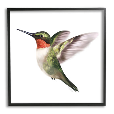 " Flying Hummingbird Wings Hovering Casual Painting " by Studio Q