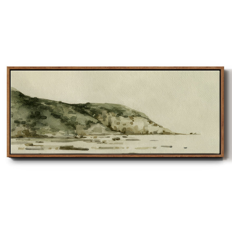Distant  Shore I- Framed Canvas, 20" H x 50" W