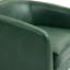 Applewold Upholstered Green Faux Leather Swivel Barrel Chair with Solid Wood Base-90757929