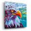«Proud Eagle» par Carolee Vitaletti, art mural en verre acrylique